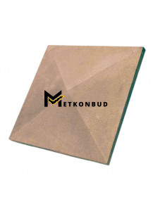 Ковпак на паркан 400х400 мм "Чотирискатний гладкий / Світло коричневий"